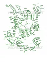 Cowling LowersZG1000 A7A8 pour Kawasaki Concours 1992