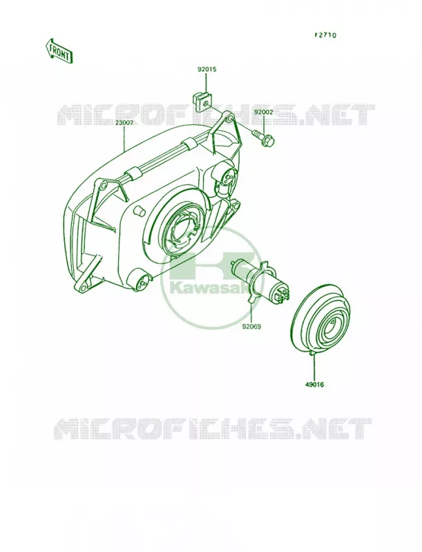 Headlights Kawasaki MOTOS 1000 1992 Concours  ZG1000-A7