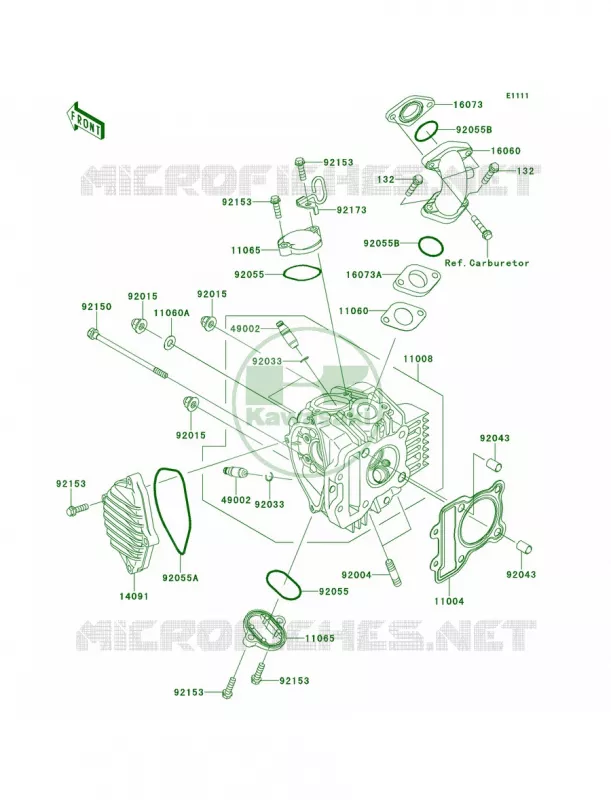 Cylinder Head Kawasaki MOTOS 110 2012 KLX110  KLX110DCF