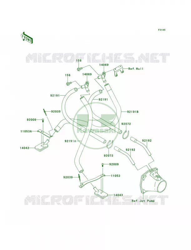 Bilge System Kawasaki JET SKI 1500 2014 STX-15F  JT1500AEF