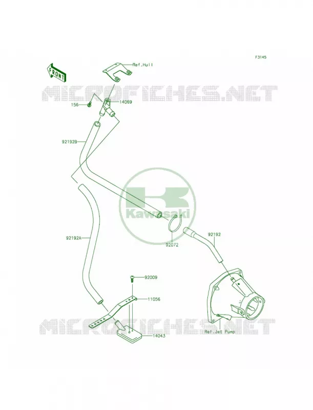 Bilge System Kawasaki JET SKI 1500 2014 ULTRA 310LX  JT1500MEF