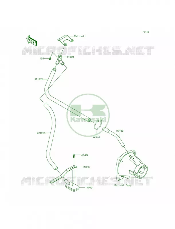 Bilge System Kawasaki JET SKI 1500 2014 ULTRA 310R  JT1500NEF