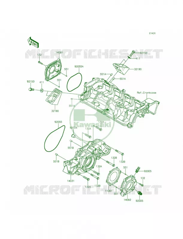 Engine Covers Kawasaki JET SKI 1500 2014 ULTRA 310X SE  JT1500PEF