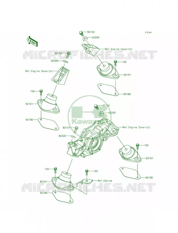 Engine Mount Kawasaki JET SKI 1500 2014 ULTRA 310X SE  JT1500PEF