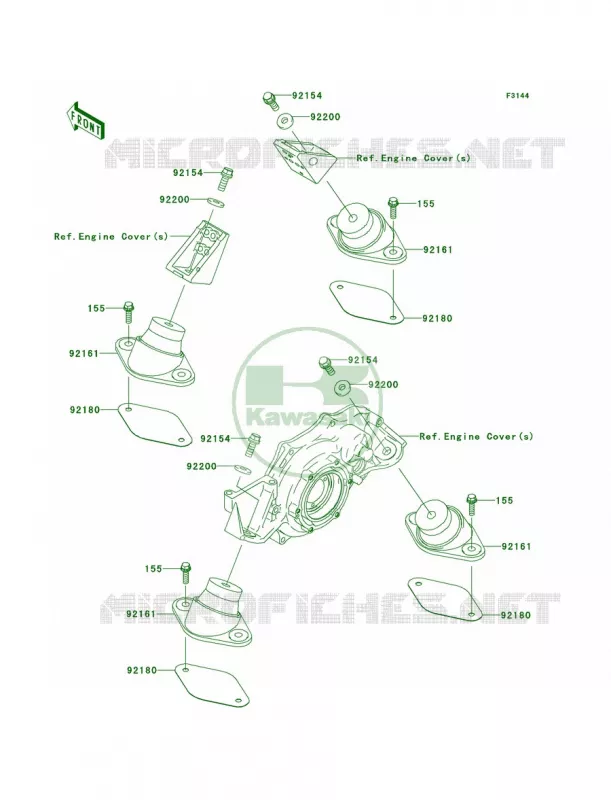 Engine Mount Kawasaki JET SKI 1500 2013 STX-15F  JT1500ADF