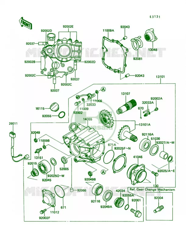 Front Bevel Gear Kawasaki MOTOS 1000 1989 Concours  ZG1000-A4