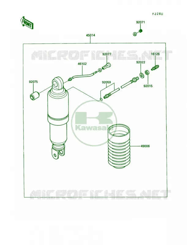 Shock Absorber Kawasaki MOTOS 1000 1989 Concours  ZG1000-A4