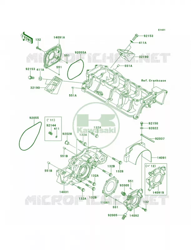 Engine Covers Kawasaki JET SKI 1500 2012 STX-15F  JT1500ACF
