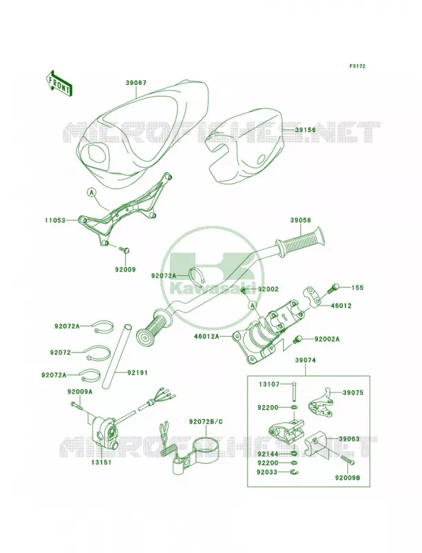 Handlebar Kawasaki JET SKI 1500 2012 STX-15F  JT1500ACF