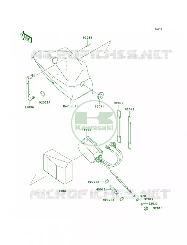 Control Kawasaki JET SKI 1500 2011 ULTRA 300X  JT1500HBF