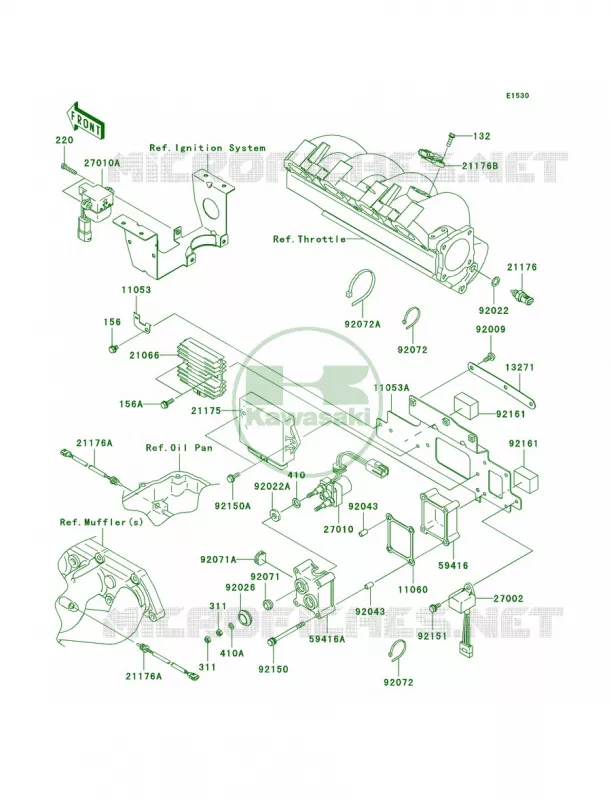 Fuel Injection Kawasaki JET SKI 1500 2010 STX  JT1500DAF