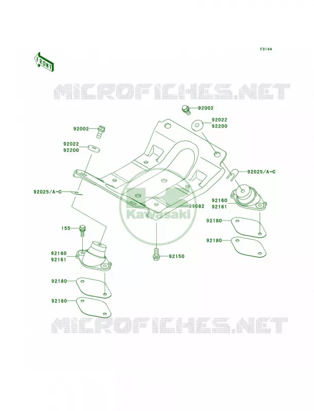 Engine Mount Kawasaki JET SKI 800 2009 800 SX-R  JS800A9F