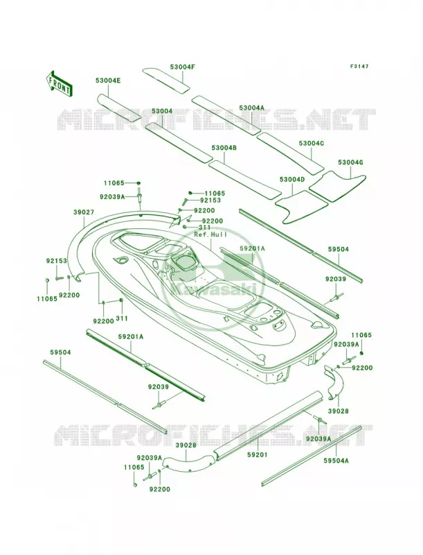 Pads Kawasaki JET SKI 1500 2009 STX  JT1500D9F