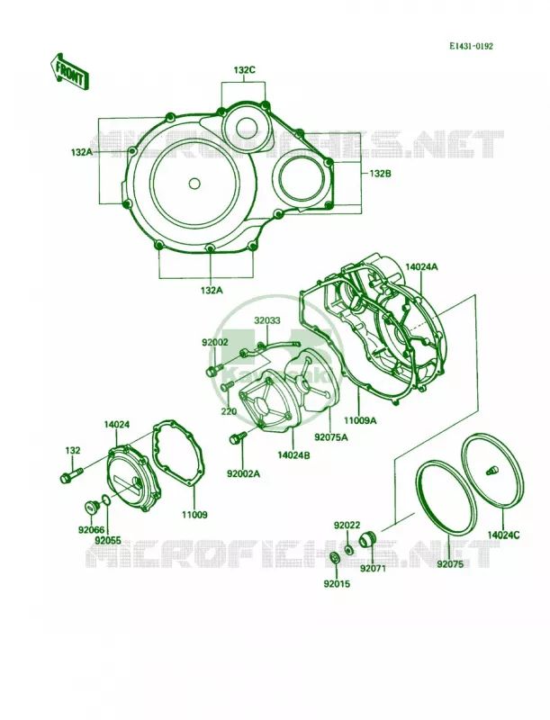 Engine Covers Kawasaki MOTOS 1000 1987 Concours  ZG1000-A2