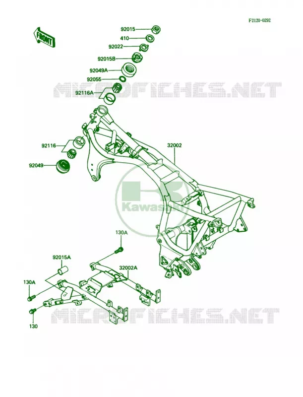 Frame Kawasaki MOTOS 1000 1987 Concours  ZG1000-A2