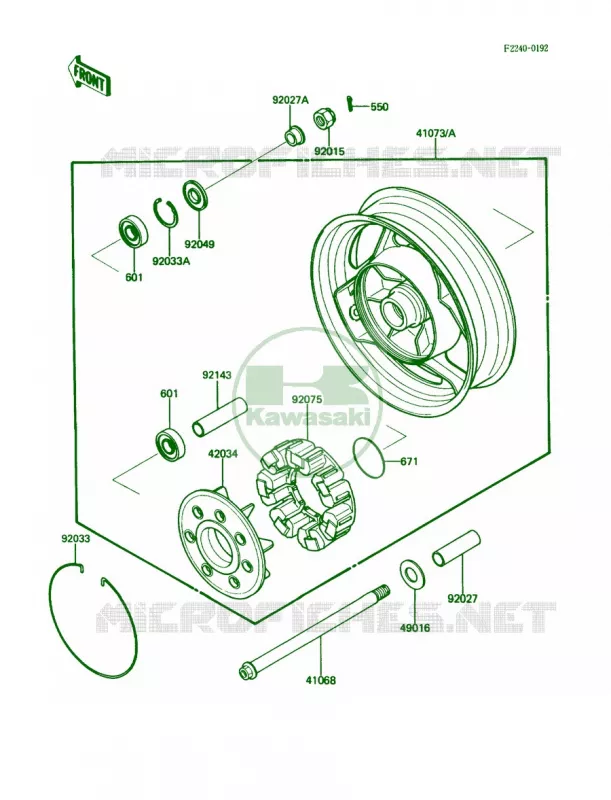Rear WheelChain Kawasaki MOTOS 1000 1987 Concours  ZG1000-A2