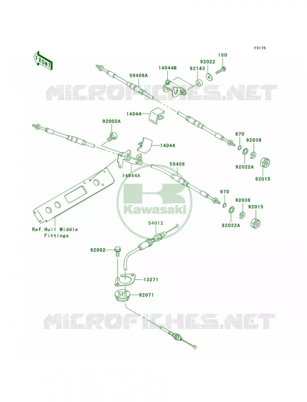 Cables Kawasaki JET SKI 1500 2007 STX-15F  JT1500A7F