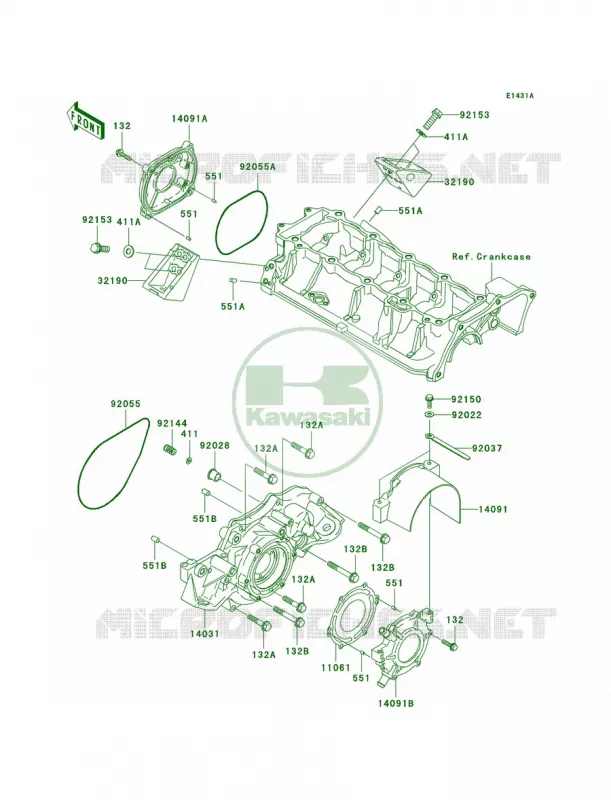 Engine CoversA7F-AAF Kawasaki JET SKI 1500 2007 STX-15F  JT1500A7F