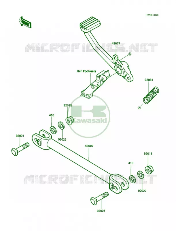 Brake PedalTorque Link Kawasaki MOTOS 1000 1986 Concours  ZG1000-A1