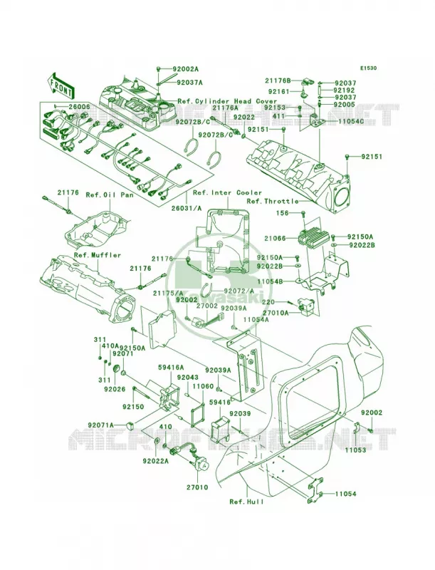 Fuel Injection Kawasaki JET SKI 1500 2007 ULTRA 250X  JT1500B7F