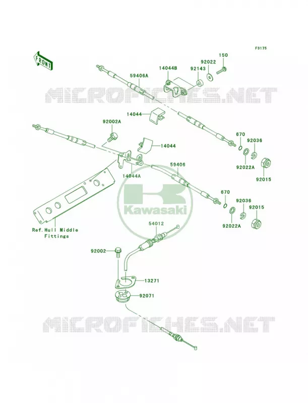 Cables Kawasaki JET SKI 1200 2006 STX-12F  JT1200D6F