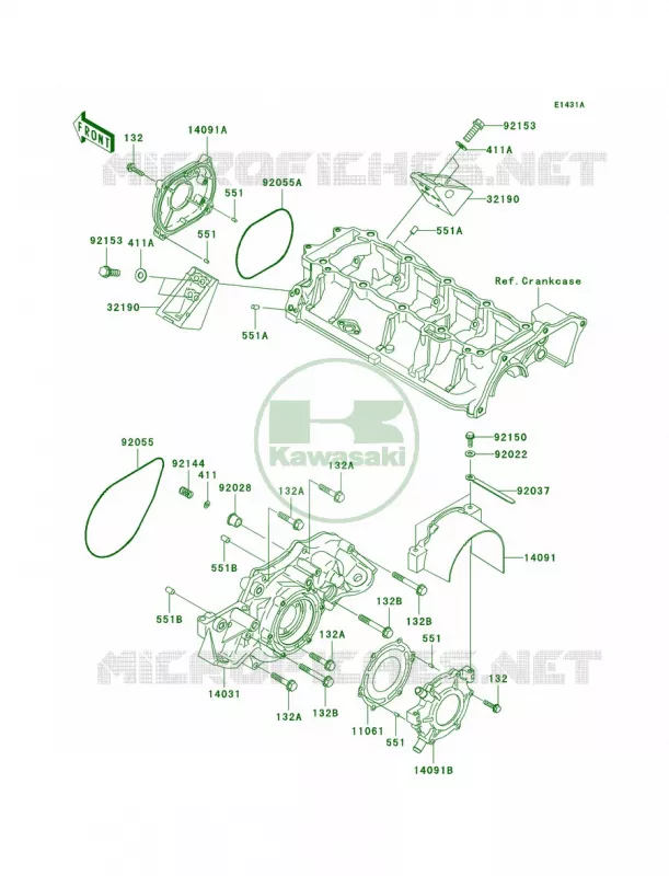 Engine CoversA7F-AAF Kawasaki JET SKI 1500 2006 STX-15F  JT1500A6F