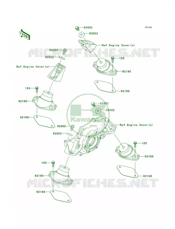 Engine Mount Kawasaki JET SKI 1200 2005 STX-12F  JT1200-D1
