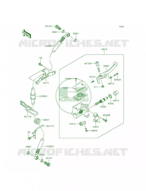 Front Master Cylinder Kawasaki MOTOS 650 2015 KLR650  KL650EFF
