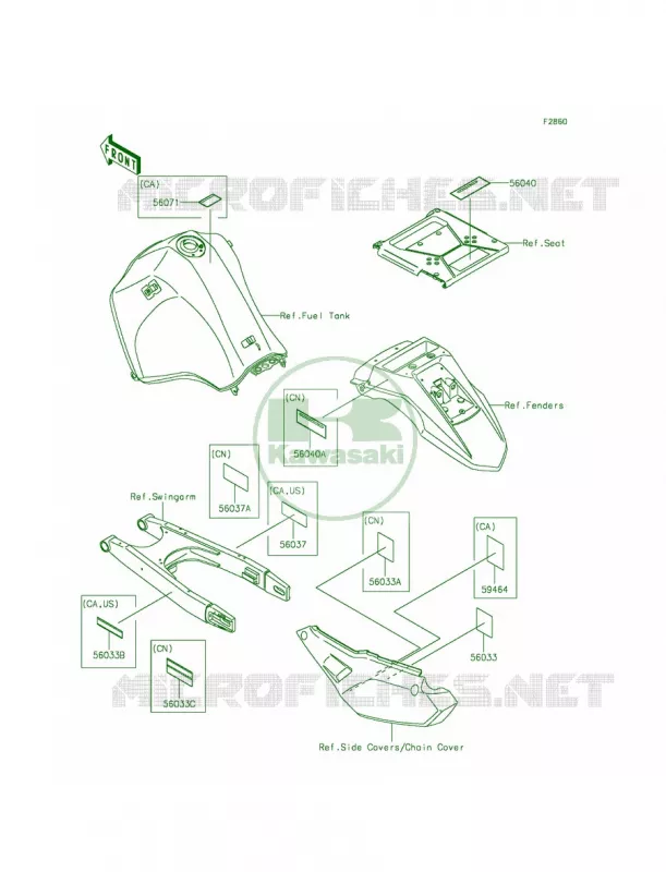 Labels Kawasaki MOTOS 650 2015 KLR650  KL650EFF