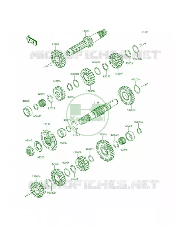 Transmission Kawasaki MOTOS 650 2015 KLR650  KL650EFF