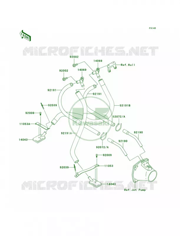 Bilge System Kawasaki JET SKI 1200 2004 STX-12F  JT1200-B2