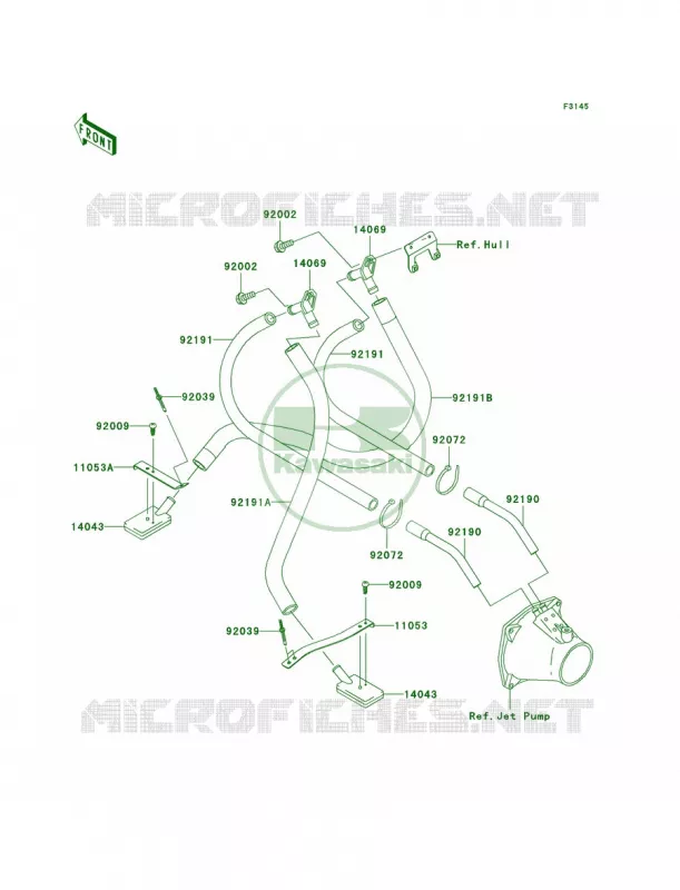 Bilge System Kawasaki JET SKI 1500 2004 STX-15F  JT1500-A1
