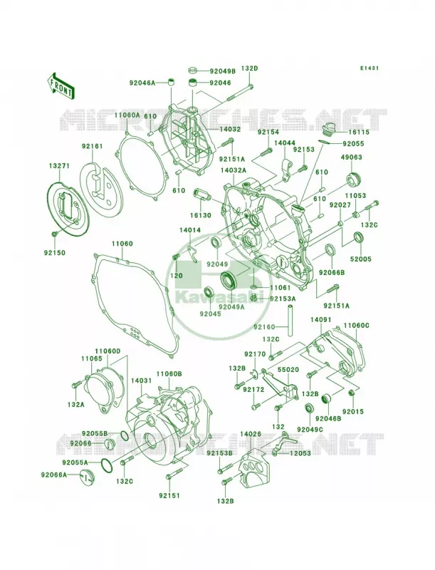 Engine Covers Kawasaki MOTOS 250 2014 KLX250S  KLX250TEF