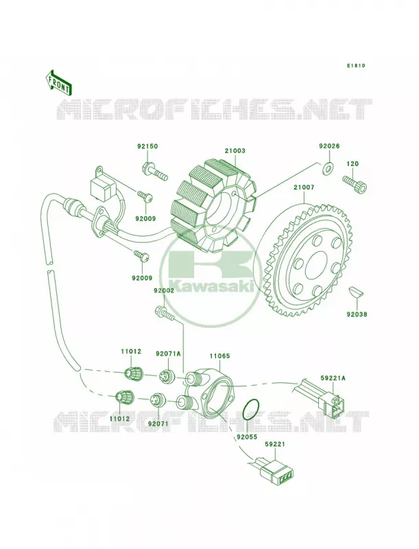 Generator Kawasaki JET SKI 1100 2002 1100 ZXI  JH1100-A7