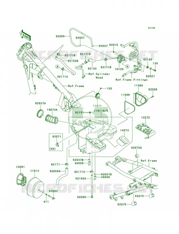Air Cleaner Kawasaki MOTOS 650 2014 KLR650  KL650EEF