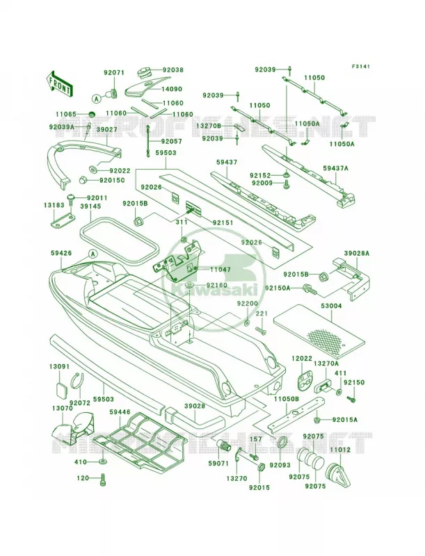 HullJS750-C1 Kawasaki JET SKI 750 2002 SXI PRO  JS750-C5