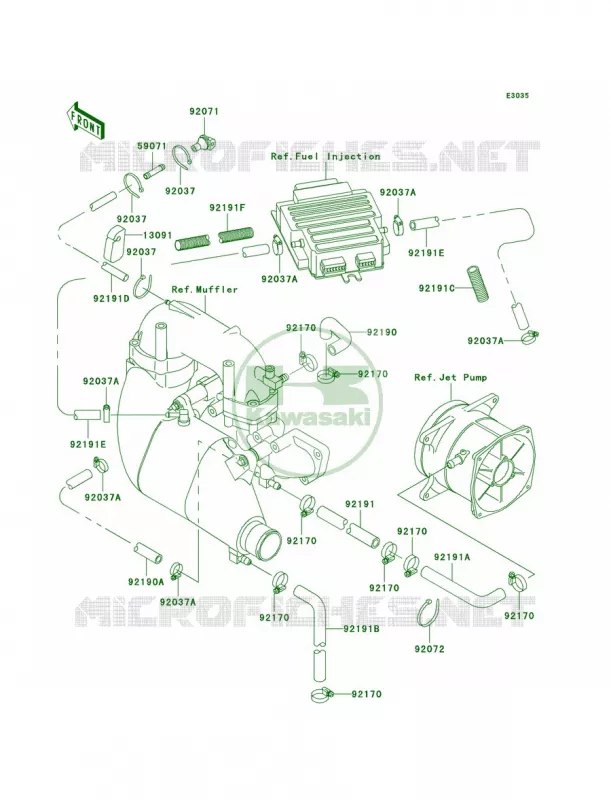 Cooling Kawasaki JET SKI 1100 2002 1100 STX D.I.  JT1100-F2