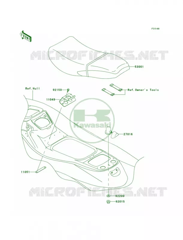 Seat Kawasaki JET SKI 1200 2002 1200 STX-R  JT1200-A1