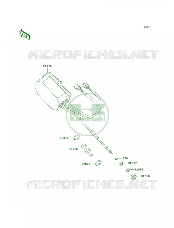 Control Kawasaki JET SKI 1100 2001 ULTRA 130  JH1100-B1
