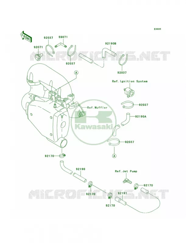 Cooling Kawasaki JET SKI 750 2001 SXI PRO  JS750-C4