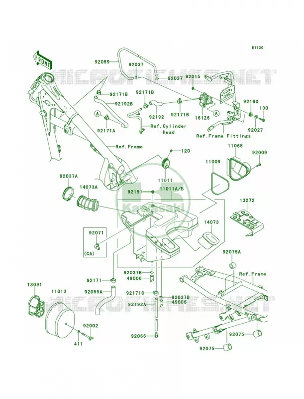 Air Cleaner Kawasaki MOTOS 650 2014 KLR650 New Edition  KL650EES