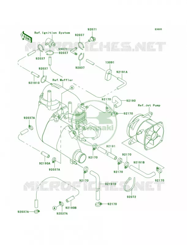Cooling Kawasaki JET SKI 900 2001 900 STS  JT900-B3
