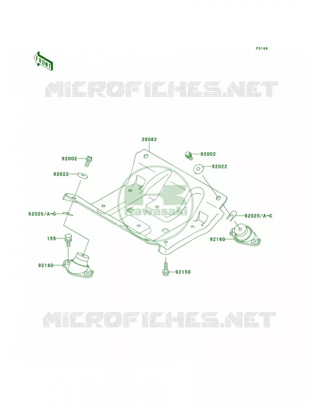 Engine Mount Kawasaki JET SKI 1100 2000 1100 ZXI  JH1100-A5