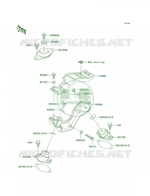 Engine Mount Kawasaki JET SKI 1200 2000 ULTRA 150  JH1200-A2