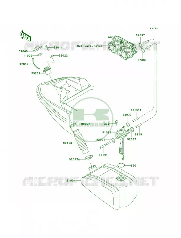 Fuel Tank Kawasaki JET SKI 750 2000 SXI PRO  JS750-C3
