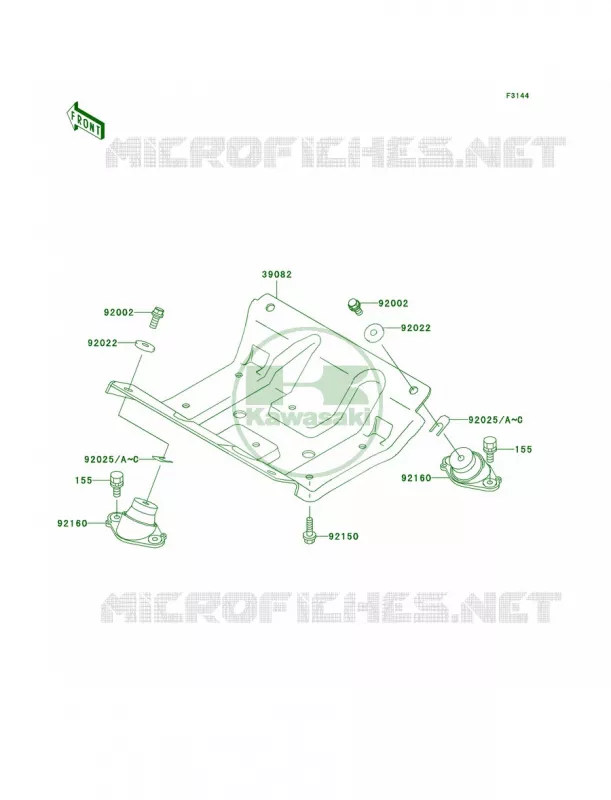 Engine Mount Kawasaki JET SKI 1100 2000 1100 STX D.I.  JT1100-C1
