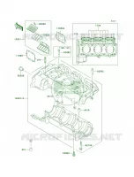 Crankcase pour Kawasaki 1100 ZXI 1999