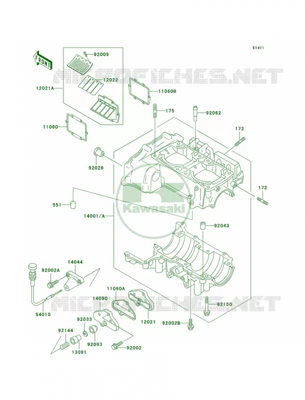 Crankcase Kawasaki JET SKI 750 1999 SXI PRO  JS750-C2