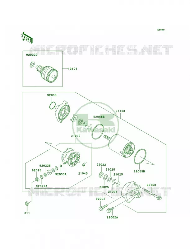 Starter Motor Kawasaki JET SKI 750 1999 SXI PRO  JS750-C2