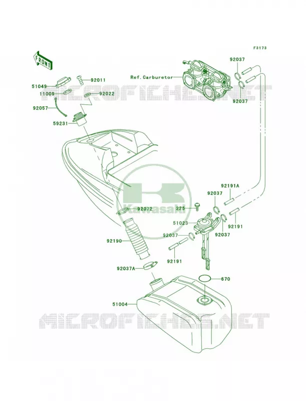 Fuel Tank Kawasaki JET SKI 750 1998 SXI PRO  JS750-C1